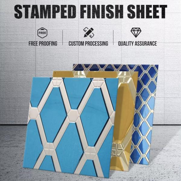Rustproof Gold Embossed Stainless Steel Sheet Etching Acid Resistant