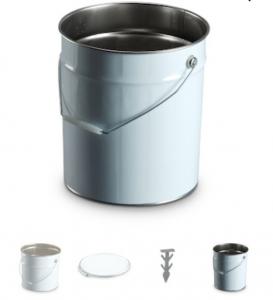 China 15L Steel Bucket With Lid Metal For Building Products Storage on sale