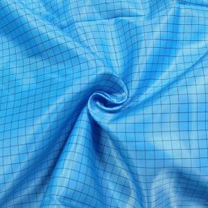 China 5mm Square Grid Antistatic ESD Fabrics Material For Lab Coats Apron on sale
