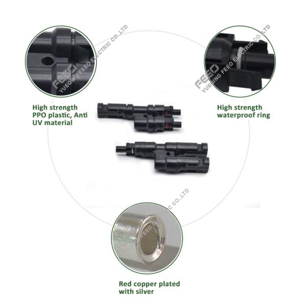 High Strength 1000VDC 30A MC4 Branch Connector