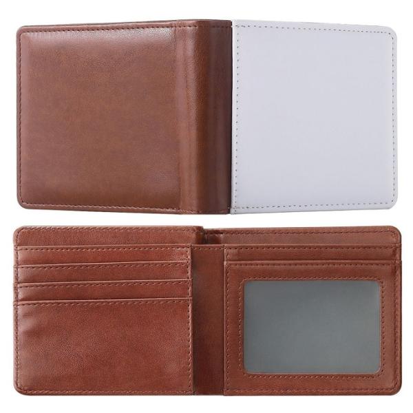 Personalized Mens Bifold Wallet Pu Leather Blank Sublimation Wallets