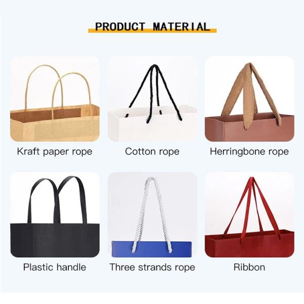 Durable And Stylish Cardboard Paper Shopping Bags Offset Printing Ins Style