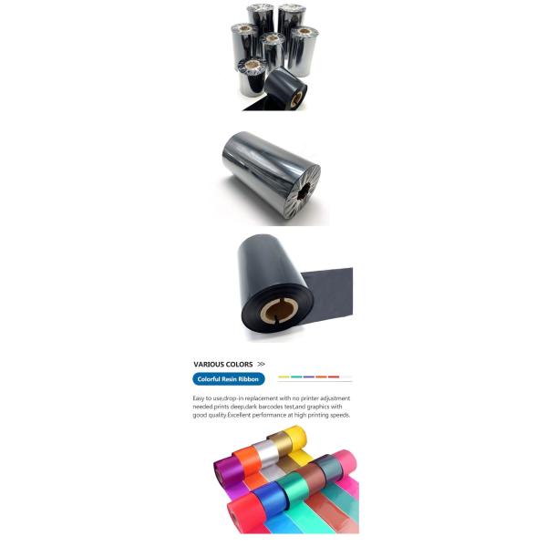 90mm 360m Heat Transfer Ribbon Synthetic Paper Resin Enhanced Wax