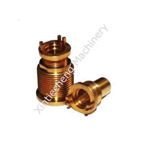 Buy cheap Golden Copper RF connector parts Milling CNC Machining Aerospace Parts product