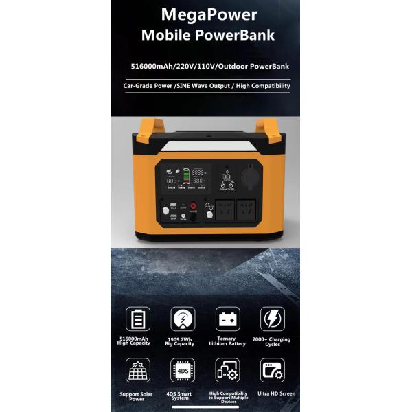 Portable Charging Power Station Home Outdoor With AC DC Camping Lithium Battery Backup