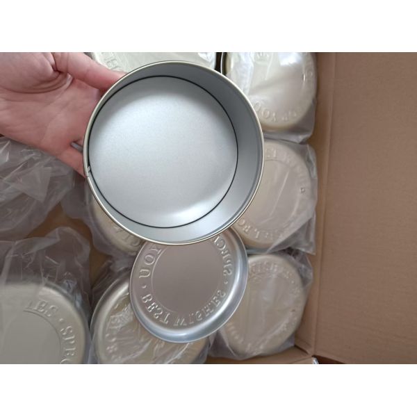Round Tinplate Cake Tin Cans Matte Finish Food Cookie Candy Gift Box