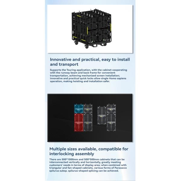 Interlocking Portable Interactive Led Screen Foldable Display P1.25 For Shop