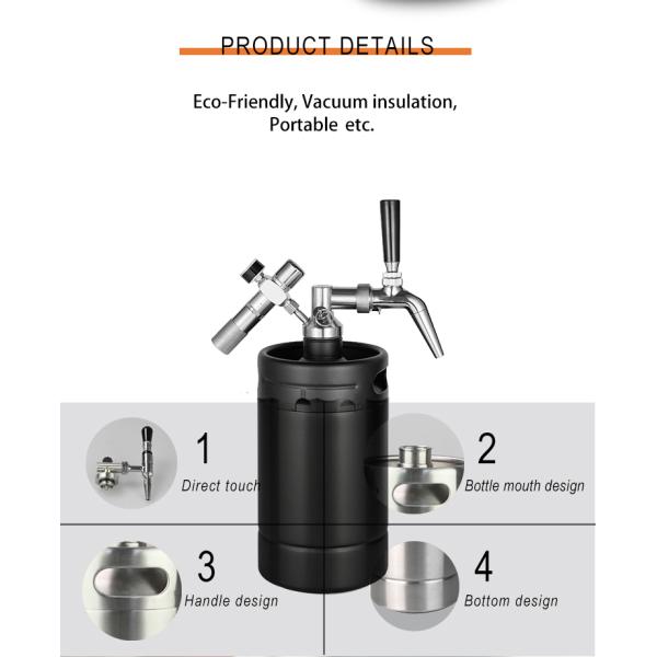 Pressureized Nitro Cold Brew Coffee Maker , 64oz Nitro Cold Brew Dispenser