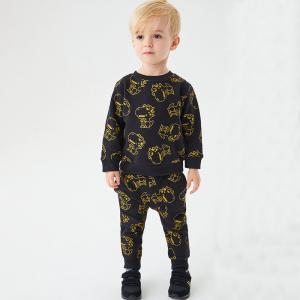 Buy cheap Hot Sale Toddler Boy Suit Clothes 100% Cotton Kids Clothing Fleece Sweatshirt Two Piece Sets Toddler boy clothing sets product