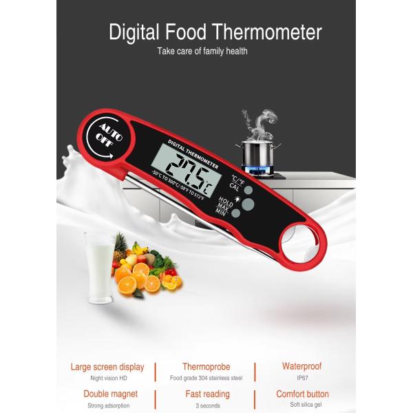 DTH-138R Instant Read Meat Thermometer Digital Kitchen Cooking Food BBQ Candy Oven Thermometer
