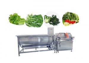 China Bubbling Vegetable Fruit Washing Machine Salad Cleaning Frozen Vegetable Lettuce Production Line on sale