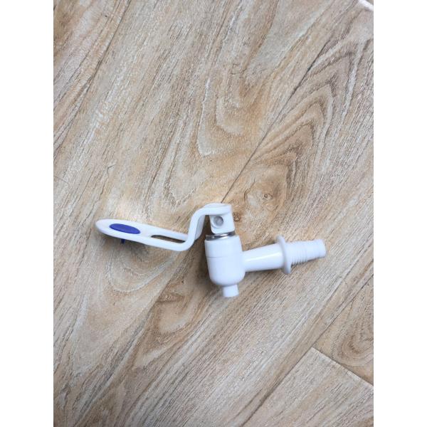 Push Type White Plastic Water Dispenser Faucet Inner / Outer Screw No Leakage