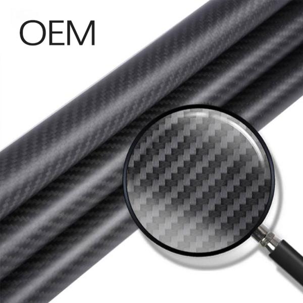 Roll Wrapped Oval Carbon Fiber Tube , Lightweight & Aerodynamic Composite Tubing