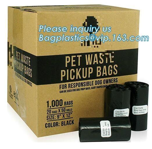 Pet Waste bags Poop Pooper for poop Bags Convenient health Colorful light plastic bag, Biodegradable dog poop bags with
