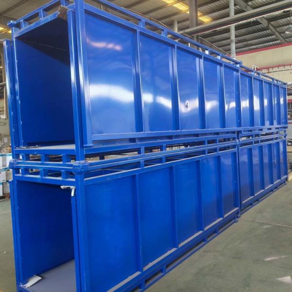 Custom metal storage box with grid design