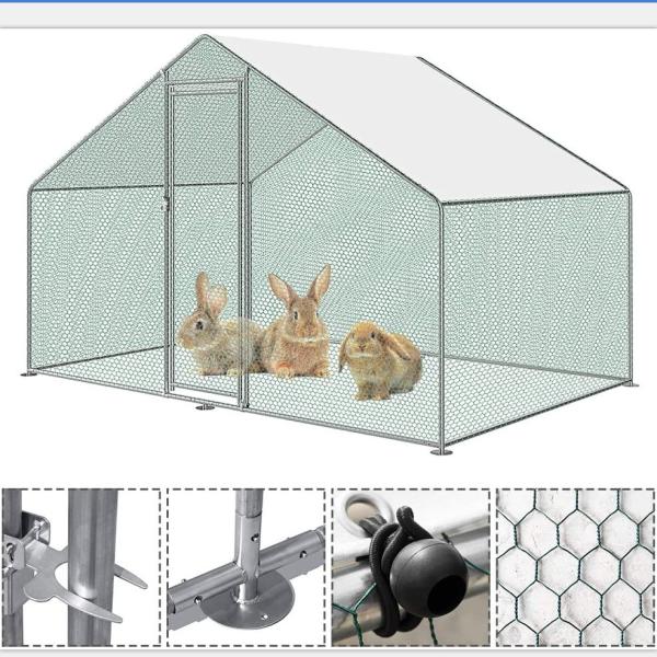 Silver Frame 27.5kgs 3mx2m Chicken Run Kennel