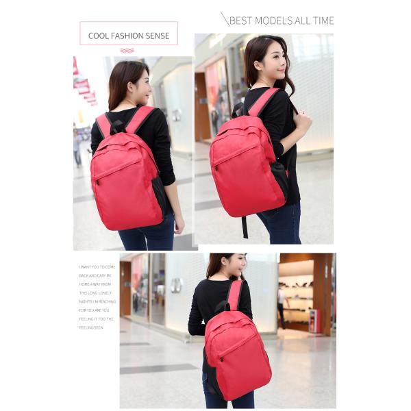 Factory wholesale custom logo solid color leisure fashion school students waterproof backpack school bag For Girls Boy Teenagers