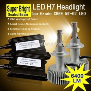 China 70W 6400lm Sealed beam H7 LED car headlight bulbs, MT-G2 CREE LED on sale