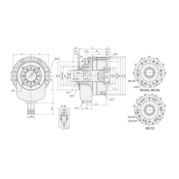 MK Super high speed through-hole compact rotary hydraulic cylinder