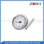 Steel Miniature Bimetal Dial Thermometer With Spring Pipe Mount Customized Size