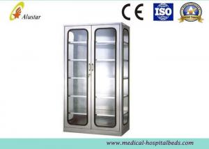 China Glass Metal Medical Cabinet Hospital Instrument Cabinet 900*400*1750mm on sale