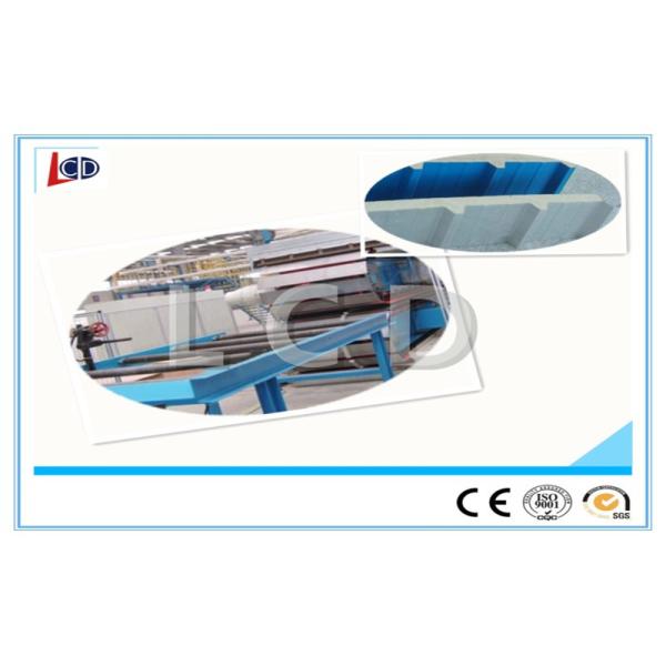 Pu Rockwool Sandwich Panel Machine Line Manual Feeding Movable House Use