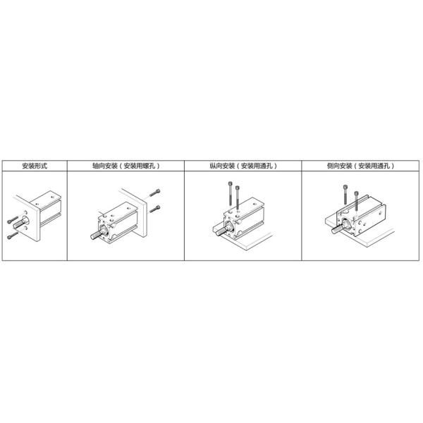 Aluminum Alloy Double Acting Pneumatic Cylinders , Small Air Cylinders