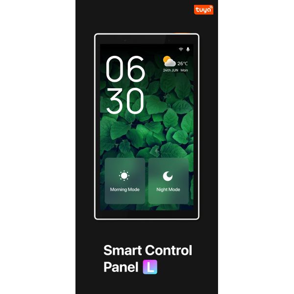 5" Smart Panel L: Built-in Alexa, Zigbee/SigMesh, 2-Gang US Switch