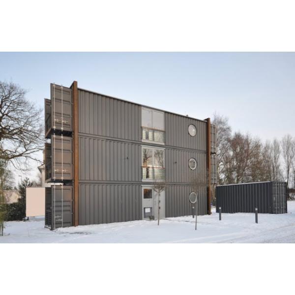 Modular Prefabricated Shipping Container Houses With Ladder Roof 20 Feet Folding Expandable