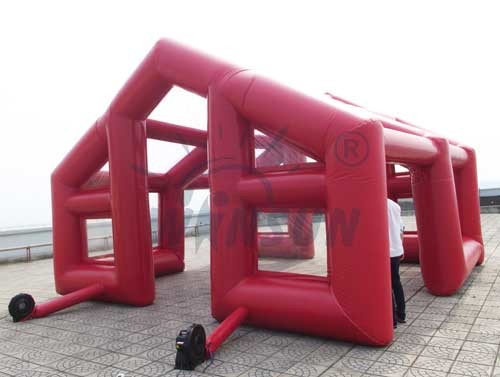 Red Color Inflatable Event Tent , Water Resistant Large Blow Up Tent
