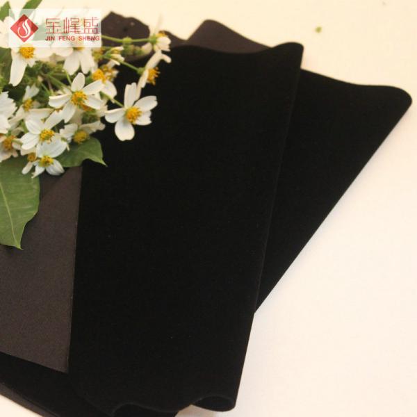 Custom Black Flocked Velvet Fabrics Nonwoven Base For Jewelry Box