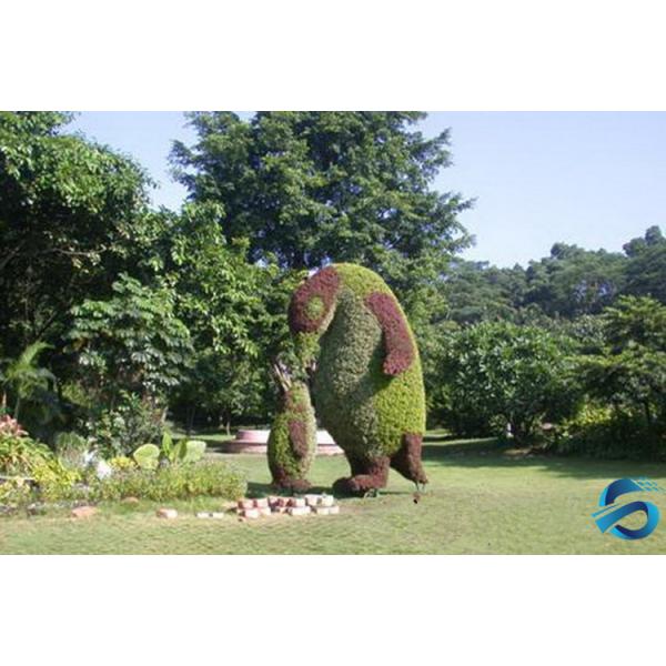 Customized Iron Frame Artificial Topiary Trees Fire Resistance Handmade Technics