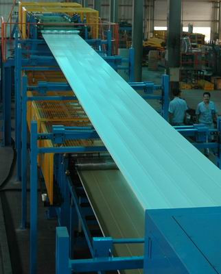 Fully Automated Metal Panel Continuous PU Sandwich Panel Production Line ISO9001 Approved