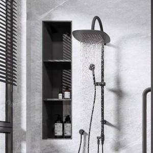 Buy cheap Wall Mounted Black Stainless Steel Shower Niche For Bathroom Use product