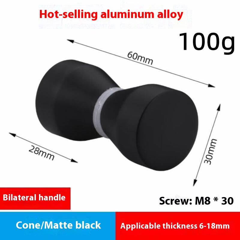 Single Hole Modern Solid Cylindrical Aluminum Bathroom Accessory Single Handle for Small Shower Room Glass Door