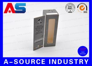 China E Liquids Peptide Pharmaceutical Packaging Box With Window / Metalic Display Paper on sale