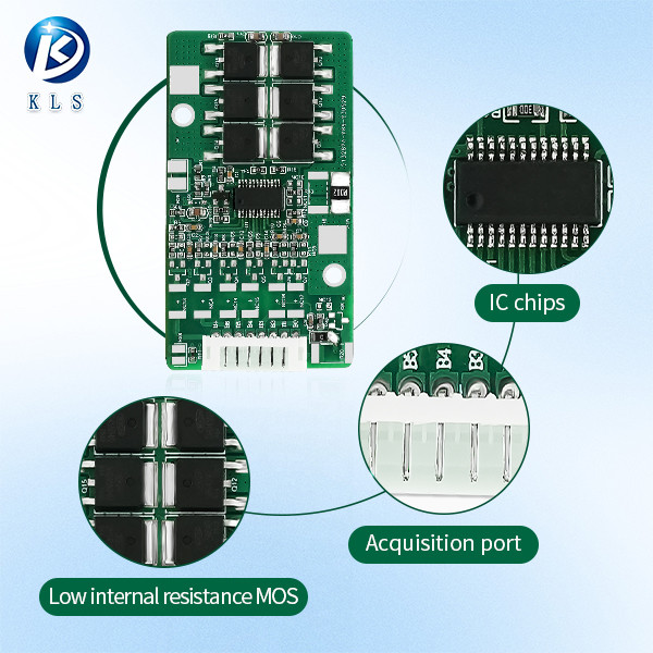 7S 24V 10A-15A Li-ion Battery BMS Protection Board with Balancing Function Electric Vehicles
