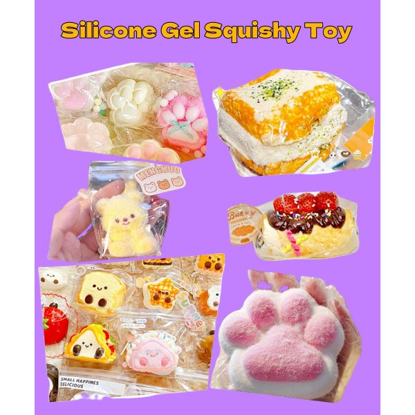 Odorless Squishy Silicone Gel Rubber Liquid Heat Cured Customized