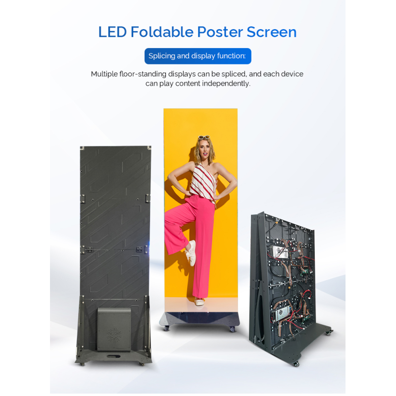 Good Selling Customized Folding Indoor Floor-Standing LED Display Panel LED Poster Display Screen