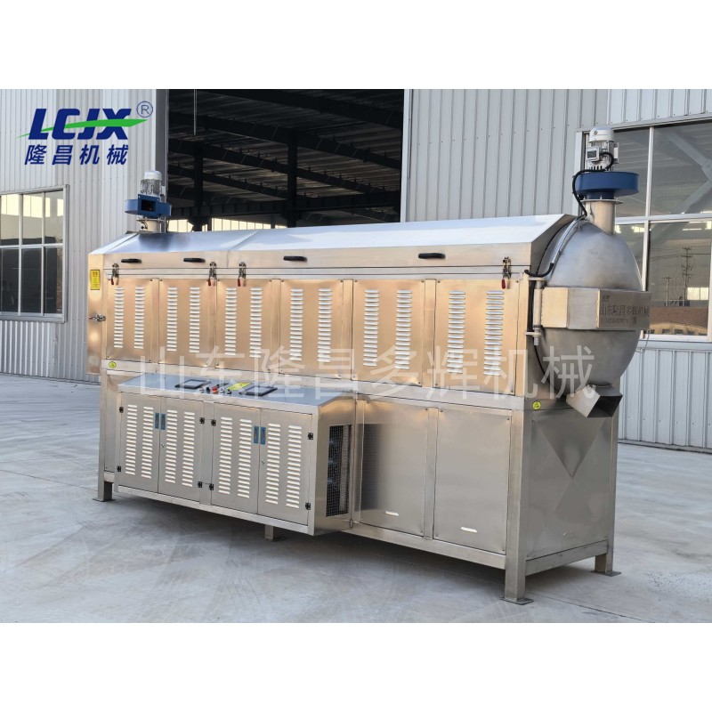 Customized Rotary Drum Nut Roasting Machine For Peanut Cashew Almond Sunflower Seed
