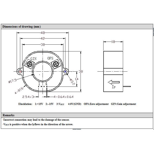 1000A Input Hall Effect Current Transducer, Open Loop Current Sensor High Precision