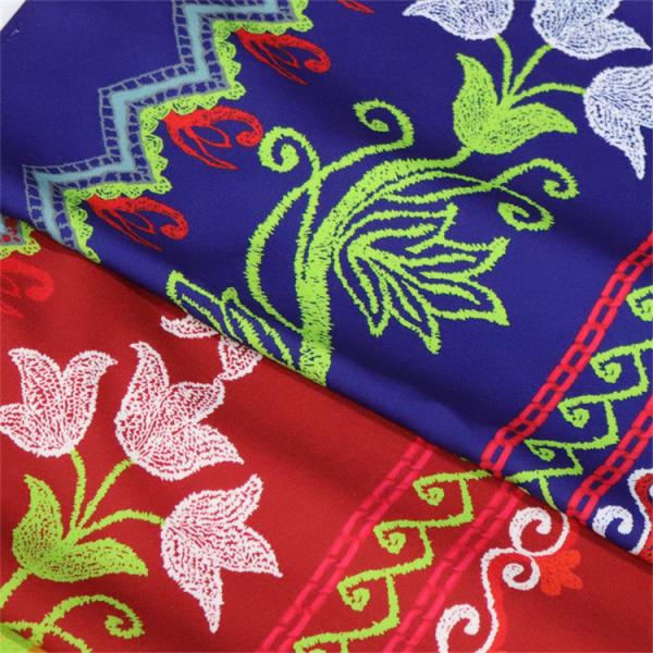 Big Flower Polyester Printed Fabric For Decoration Accessories