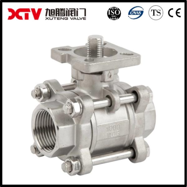 Electric Actuator 3PC ISO 5211 Ball Valve For Floating Structure