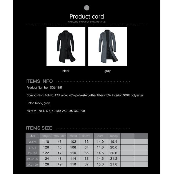 Nonwoven Weaving Method LCBZ Waterproof Thick Knee Length Wool Jacket for Men