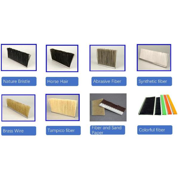 Durable Metal Channel Strip Brushes Dust Proof Windproof Nylon Door Bottom Brush Seal