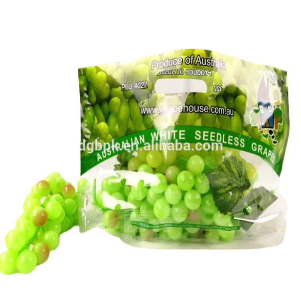 Custom Grape Packaging Bag with Laminated Material High Barrier and Gravure Printing for Fresh Produce