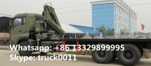 China DongFeng 6*4 folding boom mounted truck folding boom truck crane, factory sale dongfeng 210hp 12tons truck with crane on sale