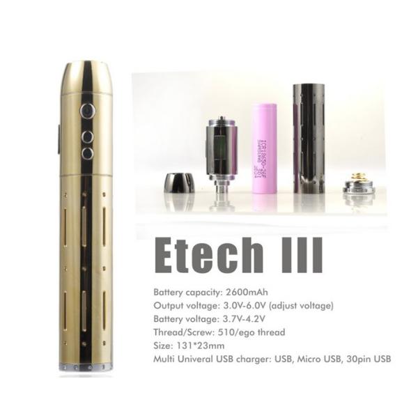 Etech III variable voltage & variable wattage Mod with power bank function