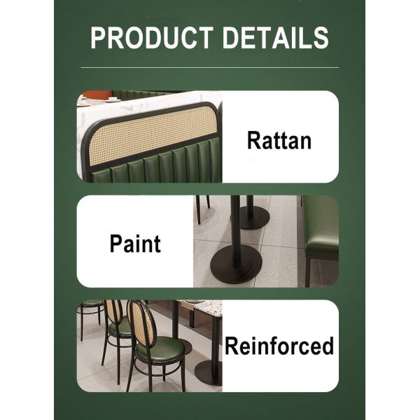 Restaurant Cafe Woven Rattan Bench Sofa Modern Dining Room Catering Sets Booth Seating
