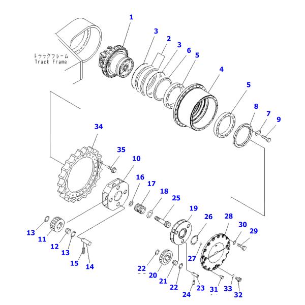 PC450-7 Excavator Travel Motor